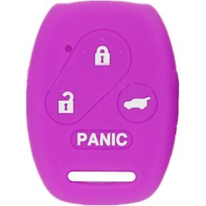 KAWIHEN Silicone Key Fob Cover Compatible with Honda Accord Accord Crosstour CR-V Civic Element Pilot OUCG8D-380H-A N5F-S0084A N5F-A05TAA (Purple)