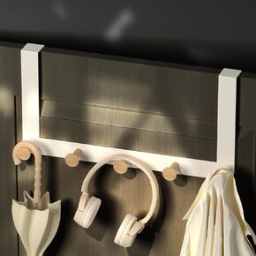 Over The Door Hooks,Door Hanger,Towel Rack for Bathroom Wall Mount Towel Hanger, Towel Holder for Hanging Heavy Duty with 5 Hooks for Pool Bedroom Bathroom Kitchen Towels, Bag