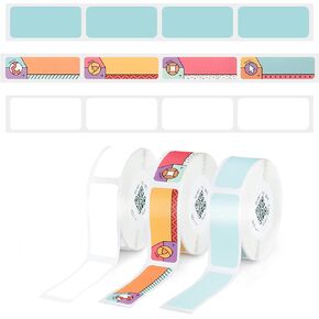 HPRT Labels for H11 3 Tapes Color & Pattern & White Tapes Strong Adhesive All Purpose Labels 3 Rolls