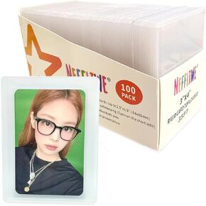 100Ct Clear Toploaders for Kpop Photocards 3"x4" Card Top Loaders Card Protectors for Baseball Football MTG Sport Game Trading Cards
