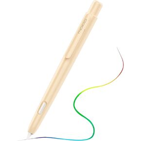 MoKo Holder Case Compatible with Apple Pencil 2nd Generation, Retractable Protective Apple Pencil Cover with Sturdy Clip, Hard PC Apple Pencil Case, Support Double-Tap, Beige