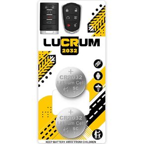 for Cadillac Key Fob Battery Replacement, 2PCs CR2032 Battery for Car Remote Key for Cadillac ATS, CT6, CTS, DTS, ELR, Escalade, SRX, STS, XTS 2010-2021 CR 2032 Battery for Key Fob
