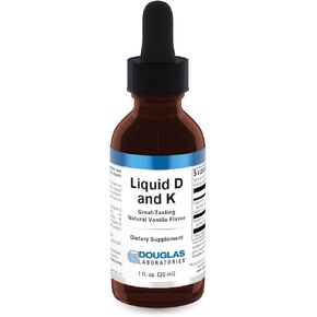 Douglas Laboratories - Liquid D & K - Vitamins K-1, K-2 and Vitamin D3 to Support Optimal Bone Health - 1 fl. oz. - Natural Vanilla Flavor