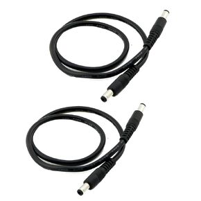 2pcs CCTV DC Power Plug 5.5mm x 2.5mm Male Plug to 5.5 x 2.5mm Male Adapter Connector Cable Cord 50cm 18AWG 12V 5A for LED Strip Surveillance Camera Security Camera