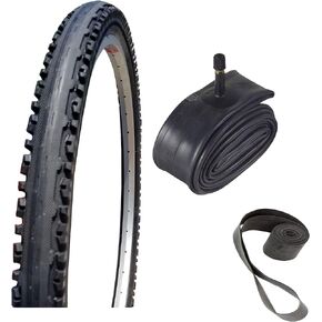 Bike Tires & Tubes - 26" x 1.95" Kross Plus Bicycle Tire, Tube and Rim Strip Bundle