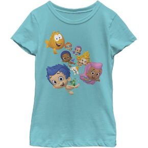 Nickelodeon Bubble Guppies Group Swimming Girls Short Sleeve Tee Shirt