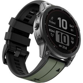 ISABAKE متوافق مع حزام Fenix ​​5X، حزام ساعة سيليكون رياضي Fenix ​​7X لـ Garmin Fenix ​​5X/Fenix ​​5X Plus/Fenix ​​6X/Fenix ​​6X Pro/Fenix ​​3/HR/Descent MK1/D2 Delta PX/D2 Charlie