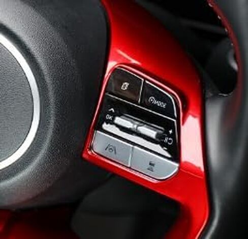 غطاء عجلة القيادة بنمط ألياف الكربون متوافق مع ملحقات Hyundai Tucson NX4 Elantra CN7 Santa Cruz in Kuwait