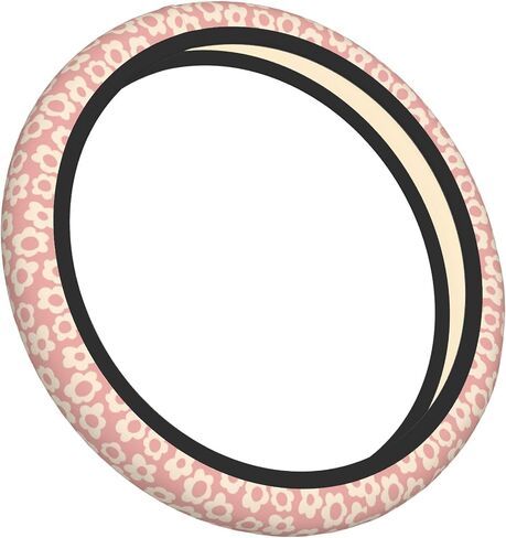 Flowers Floral Steering Wheel Cover Cute Universal 15 Inch Car Accessories Protector for Women Fit Auto SUV Sedan Vans Trucks in Saudi Arabia