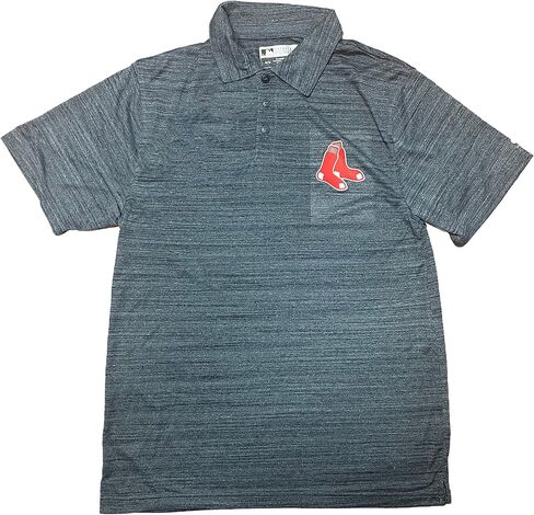 Boston Red Sox Men's Moisture Wicking Active Fabric Polo Shirt Gray in Saudi Arabia