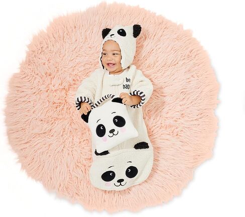Enesco unisex baby Izzy and Oliver New Panda Be Happy Cozy Bag Onesie, White, 0-12 Months US in Saudi Arabia