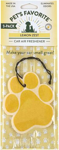 Pet’s Favorite Car Air Freshener - Lemon Zest Pack of 3 - Non-toxic Car Air Freshener - Pet-Friendly Air Freshener For Small Spaces & Car - Hanging Odor Eliminating Air Freshener in Saudi Arabia