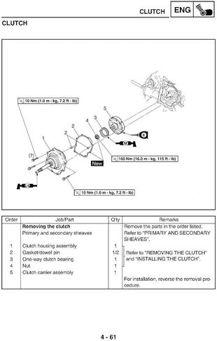 WET CLUTCH SHOE CARRIER WITH GASKET BERING NUT FIT FOR YAMAHA GRIZZLY 660 02-08 RHINO 660 04-07 in Saudi Arabia