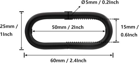 BIKICOCO 2'' Metal Oval Ring Buckle Loops Non Welded for Leather Purse Bags Handbag Straps in Saudi Arabia
