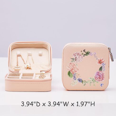 صناديق تخزين عرض منظم المجوهرات المحمولة للأقراط، هدايا رحلة للفتيات للنساء، أساسيات للنساء، هدايا صغيرة لطيفة - أسود in Kuwait