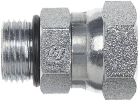 Brennan Industries 6900-12-12-O تركيب أنبوب فولاذي مستقيم، 1-1/16"-12 SAE ORB × 3/4"-14 خيط NPSM، 3/4" ذكر O-Ring Boss x 3/4" أنثى NPTF يدور على محور in Saudi Arabia