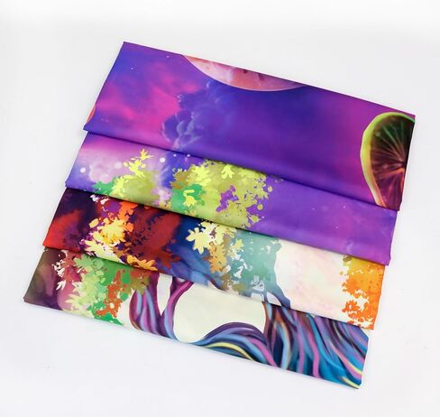 بلاك لايت شجرة الحياة نسيج تريبي مون نسيج الأشعة فوق البنفسجية التفاعلية شجرة الغابات نسيج النيون الجمالية نسيج الفطر الملونة نسيج الجدار شنقا لغرفة النوم غرفة المعيشة (70.8 × 94.5 بوصة) in Kuwait