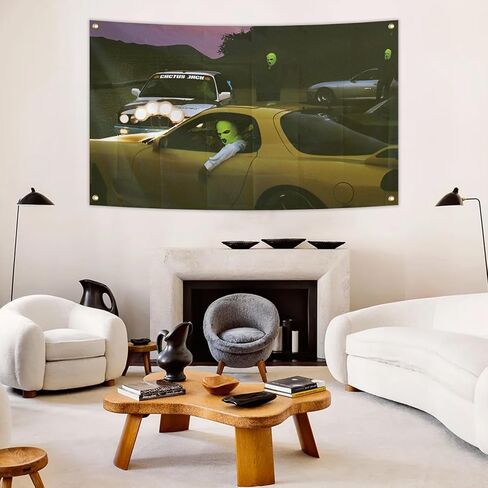 Generic جاك بويز مغني الراب نسيج مضحك 3x5Ft مع الحلقات النحاسية للديكور المنزل، جاك بويز ألبوم الموسيقى نسيج للكلية النوم الحمام غرفة المعيشة ديكور in Kuwait