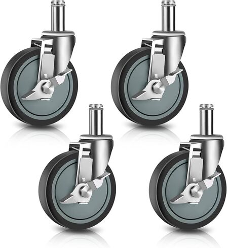 4 inches Stem Casters for Wire Shelving Racks in Saudi Arabia