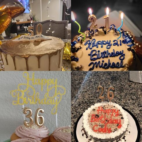 60th Birthday Candles, Champagne Gold Number 60 Candle for Cake, Happy Birthday Cake Topper Decoration for Birthday Anniversary Celebration Party Supplies in Saudi Arabia
