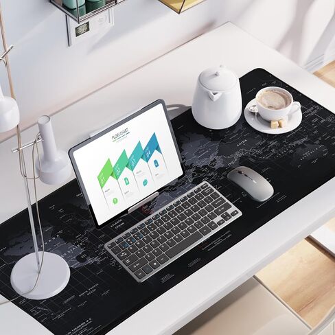 Gaming Mouse Pad, Extended Mouse Pad Size 35.4x15.7 Thickness 0.1inches,Premium-Textured Non-Slip & Waterproof Computer Mousepad with Stitched Edges for Gaming,Office & Home 90x40 Hmap in Saudi Arabia
