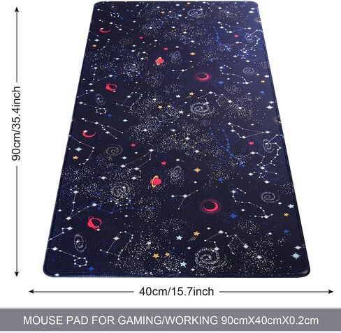Gaming Mouse Pad, Extended Mouse Pad Size 35.4x15.7 Thickness 0.1inches,Premium-Textured Non-Slip & Waterproof Computer Mousepad with Stitched Edges for Gaming,Office & Home 90x40 Hmap in Saudi Arabia