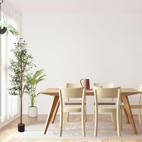 2 Pack Olive Tree 7ft Faux Olive Tree 82 Inch Olive Trees Artificial Indoor Fake Potted Olive Tree and Fruits for Outdoor Home Office Living Room Entryway Decor Gift in Saudi Arabia