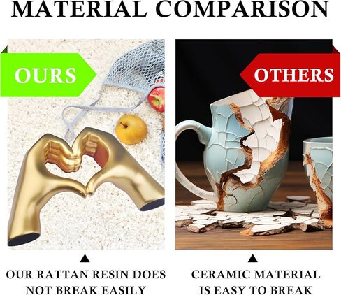 aoligrace نحت الأيدي على شكل قلب مع الأساور، ديكور غرفة جمالي لإصبع الحب، ديكور بيج لغرفة المعيشة وغرفة النوم ورف الكتب، هدايا عيد ميلاد الذكرى السنوية للزفاف للنساء والفتيات in Kuwait