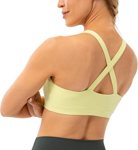 Ukaste Women's Ruched Sports Bras Crisscross Back Workout Yoga Bra in Saudi Arabia