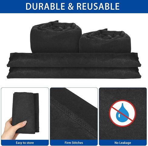 17 ft x 6.5 in Water Activated Flood Barriers for Home Sandless Sand Bags Reusable Water Barriers for Flooding Absorbent Flood Prevention Barriers for Garage Basement (2 Pcs) in Saudi Arabia