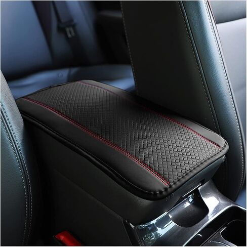 XINLIYA Car Armrest Storage Box Mat, Fiber Leather Car Center Console Cover, Car Armrest Seat Box Cover Accessories Interior Protection for Most Vehicle, SUV, Truck, Car (Beige) in Saudi Arabia