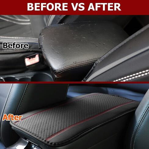 XINLIYA Car Armrest Storage Box Mat, Fiber Leather Car Center Console Cover, Car Armrest Seat Box Cover Accessories Interior Protection for Most Vehicle, SUV, Truck, Car (Beige) in Saudi Arabia