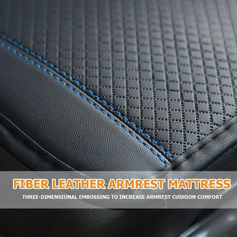XINLIYA Car Armrest Storage Box Mat, Fiber Leather Car Center Console Cover, Car Armrest Seat Box Cover Accessories Interior Protection for Most Vehicle, SUV, Truck, Car (Beige) in Saudi Arabia