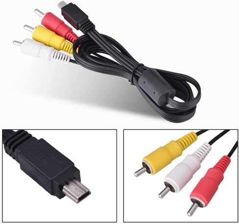 كابل صوت وفيديو AV صغير USB إلى 3 لكاميرا Canon IXUS 990 is 980 is 970 is 870 is 200 for Pince Anti Ronflement in Saudi Arabia