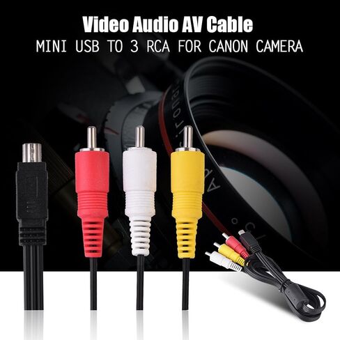 كابل صوت وفيديو AV صغير USB إلى 3 لكاميرا Canon IXUS 990 is 980 is 970 is 870 is 200 for Pince Anti Ronflement in Saudi Arabia