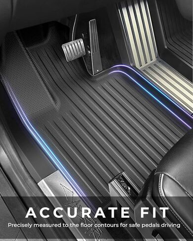 Tesla Cybertruck Floor Mats, Cybertruck All-Weather Liners, Custom Made TPE Eco-Friendly, Waterproof Anti-Slip Anti-Scratch Tesla Cybertruck Floor Mat Interior Accessories (Set of 3 PCS) in Saudi Arabia