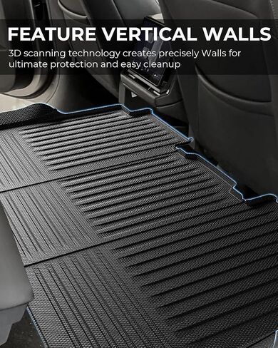 Tesla Cybertruck Floor Mats, Cybertruck All-Weather Liners, Custom Made TPE Eco-Friendly, Waterproof Anti-Slip Anti-Scratch Tesla Cybertruck Floor Mat Interior Accessories (Set of 3 PCS) in Saudi Arabia