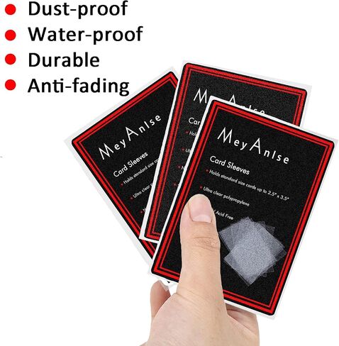 200 Counts Clear Card Sleeves Toploaders for Trading Cards,Soft Baseball Card Sleeves for Standard Cards,Plastic Card Protector Fits for 3" X 4" Game Sports Collectible Trading Cards in Saudi Arabia