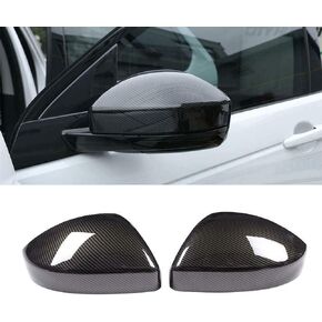 ABS Rearview Mirror Cover Side Mirror Protector Exterior Decoration for Land Rover Evoque 2016-2019,For Land Rover Discovery Sport 2015-2019,For Jaguar F-Pace X761 (Carbon fiber style)