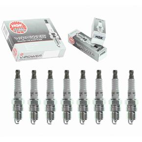 Sixity Auto 8 pc NGK V-Power Spark Plugs compatible with Chevrolet C1500 5.0L 5.7L 7.4L V8 1988-1995