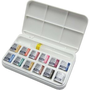 Windsor & Newton Cotman Half Pan with 12 Color Water Brush