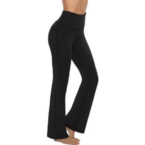 AFITNE Women's Bootcut Yoga Pants with Pockets, High Waist Workout Bootleg Yoga Pants Tummy Control 4 Way Stretch Pants