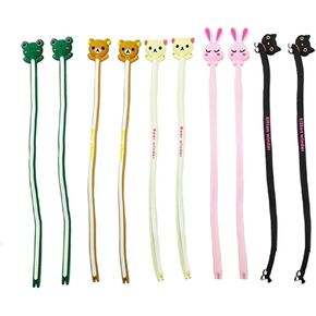 yueton Pack of 10 Cute Frog Pink Rabbit Cat Bears Cable Tie Cord Organizer Headset Headphone Earphone Wrap Winder/Fixer Holder/Cord Manager/Cable Winder