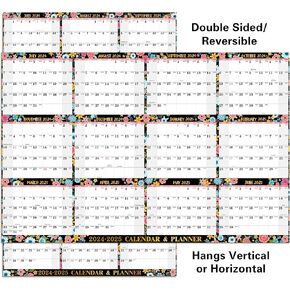 Dry Erase Calendar 2024-2025 - JUL.2024 - DEC. 2025, 2024-2025 Yearly Wall Calendar, 34.8" x 22.9",2024-2025 Drase Wall Calendar with Thick Paper,Vertical/Horizontal