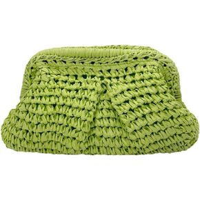 Straw Clutch Handbag Cloud Riched Purse Chain Shoulder Crossboby Bag Designer Straw Evening Bag
