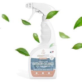 Clean 100 - Multi Surface Cleaner & Degreaser Spray for Indoor & Outdoor Use (25.4 Fl Oz Bottle) -100% Organic All Natural Professional Strength Stain & Dirt Remover