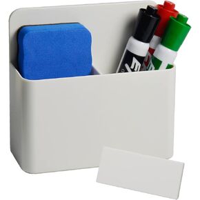 Magnetic Dry Erase Marker Holder, Strong Magnetic Back, 2 Pack Magnetic Marker holder for Whiteboard and Fridge, School, Office, Home (Black).