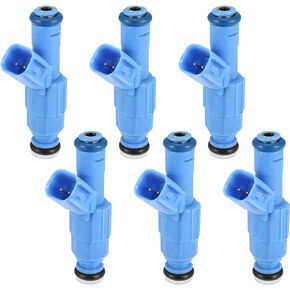 X AUTOHAUX 6pcs 0280155972 53031099 Fuel Injector for Jeep Liberty Renegade Sport 3.7L 2002-2003 for Dodge for Ram 1500 3.7L 2002-2003