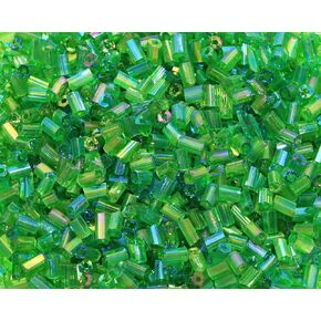Glass Bugle Tube Beads 1400Pcs/30g Mini Seed Beads 2 * 3mm Small Craft Loose Spacer Beads for DIY Bracelets Necklace Earring Jewelry Making (White)