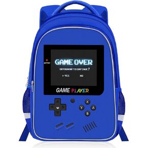 Backpack For School Boys - 3pcs 17″ Gamer Boys Backpack For Elementary Middle School - 3-in-1 Boys Backpack And Lunch Box Set For Ages 6-18 Kids Children Teens